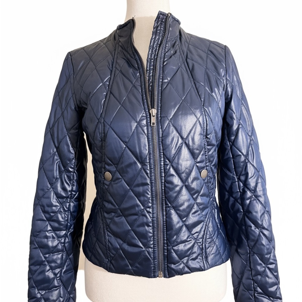 H&M Shiny Blue Jacket Size 6 - Picture 2 of 6
